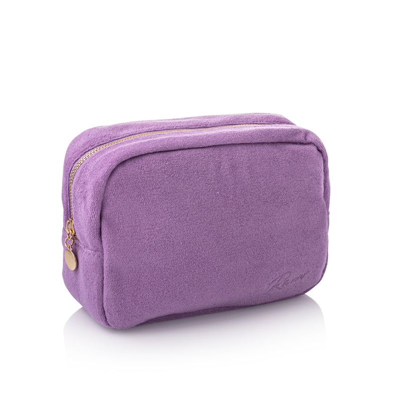 Rawr Terry Towel Cosmetic Bag - Purple