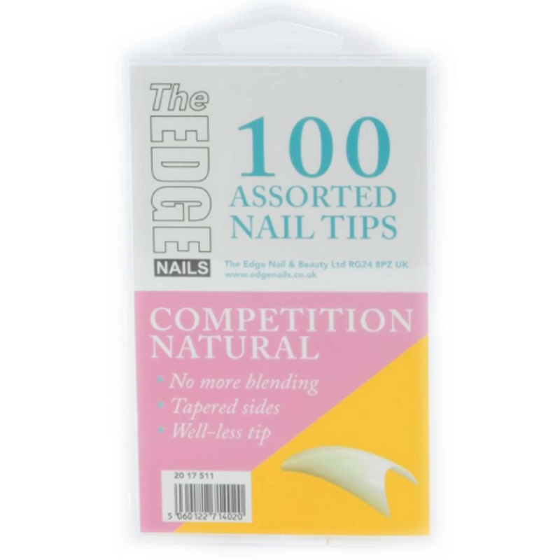 Competition Natural Assorted Nail Tips 100 Pack