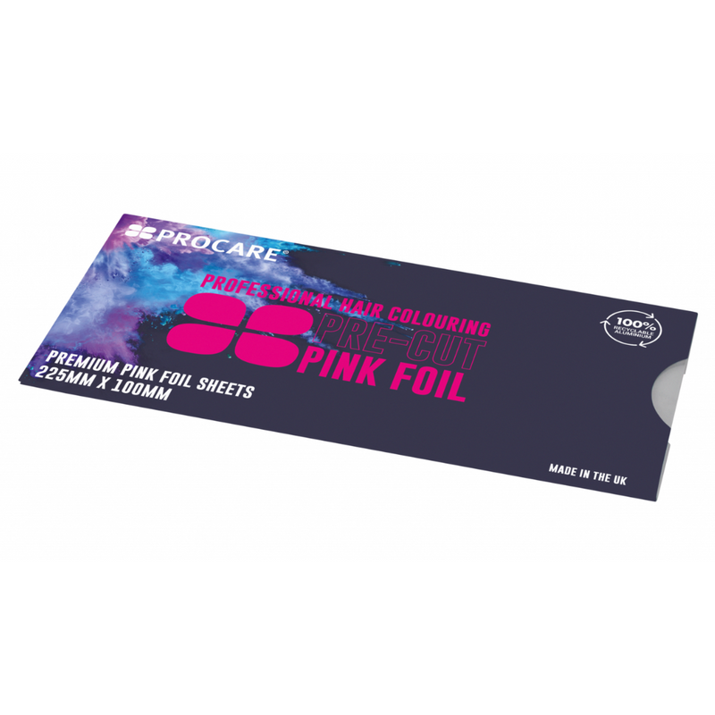 Procare Pre Cut Premium Foil 225mm X 100mm Pink