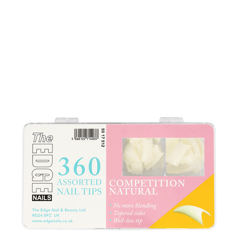 Competition Natural Assorted Nail Tips 360 Pack