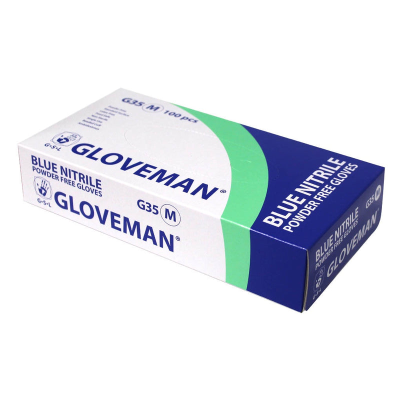 Gloveman Blue Nitrile Gloves  100 Pack