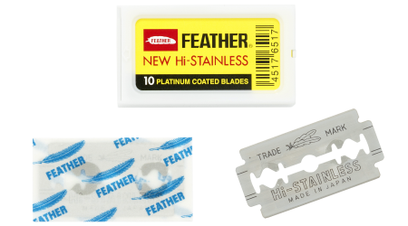 Feather Hi Stainless Platinum Coated Blades 10 Pack