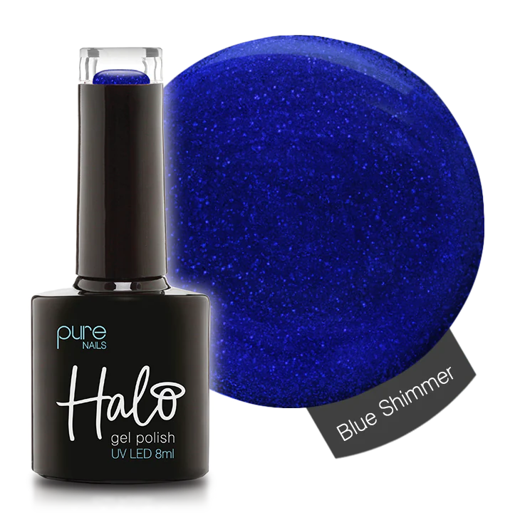 Gel Nail Polish Blue Shimmer 8ml