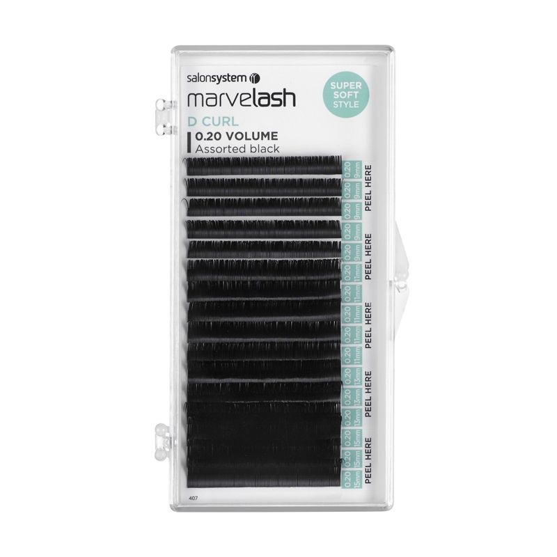 Marvalash D Curl  Volume Lashes 0.20 Assorted  9-15mm