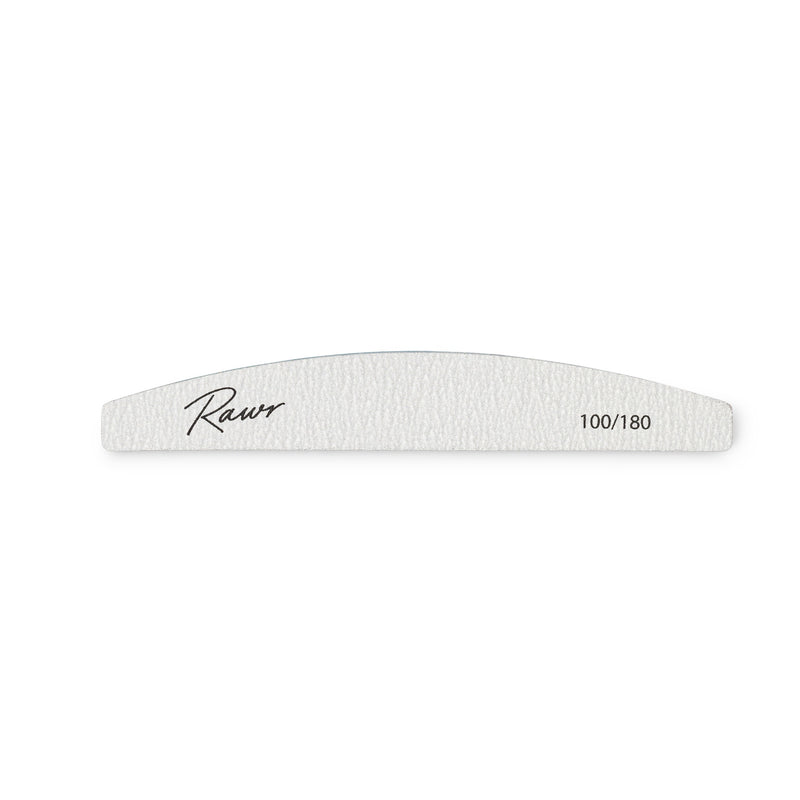 Rawr Professional Half Moon Nail File 100/180 Grit