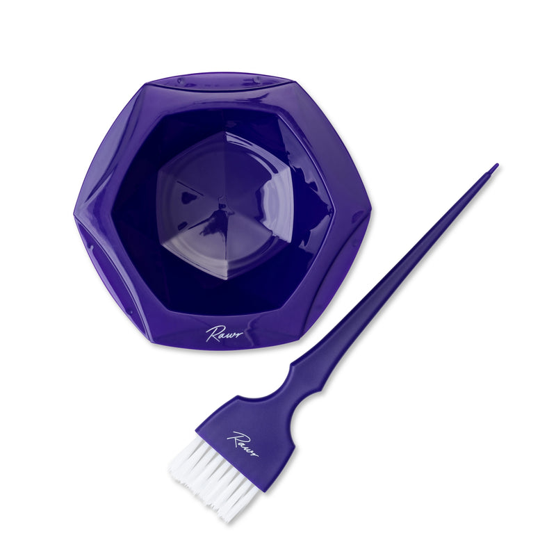Rawr Colouring Bowl And Brush Set - Purple