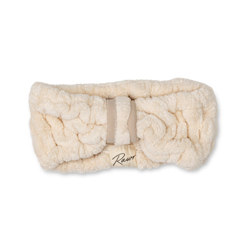 Rawr Knotted Makeup Headband - Cream