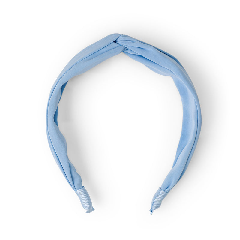 Rawr Satin Knotted Headband - Blue
