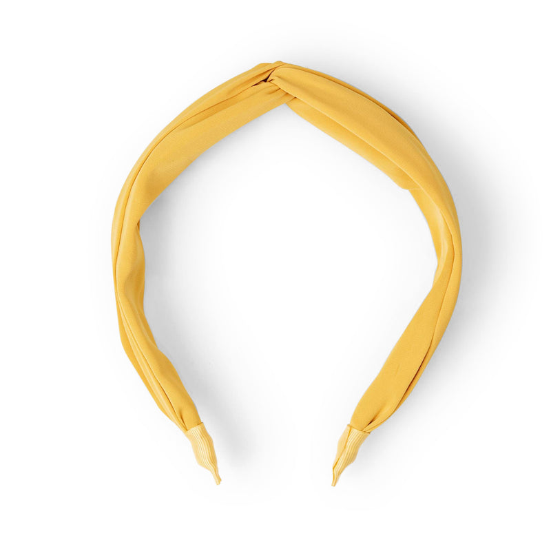 Rawr Satin Knotted Headband - Yellow