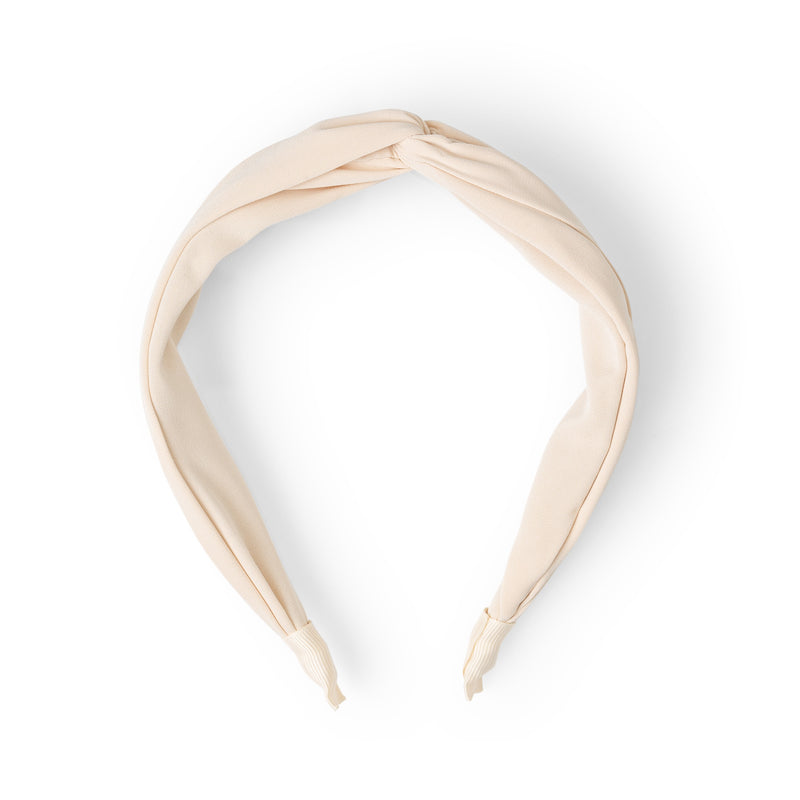 Rawr Satin Knotted Headband - Cream