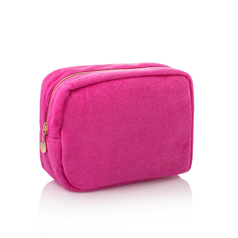 Rawr Terry Towel Cosmetic Bag - Pink