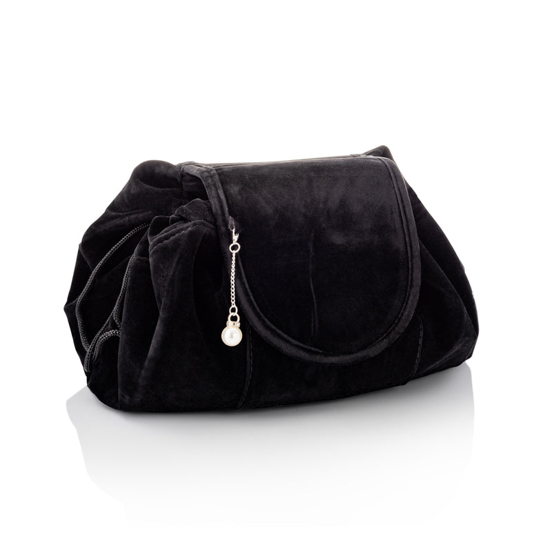Rawr Drawstring Cosmetic Bag - Black Velvet