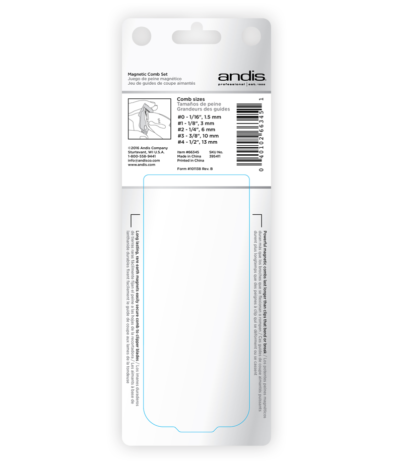 Andis Single Magnet 5 Comb Set Small