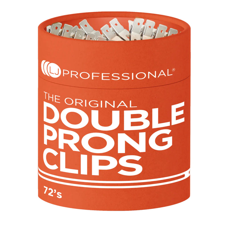 LJP Curl Clips Double Prong - 72 Pack