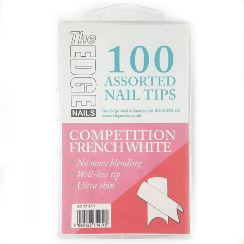 Competition French White Assorted Nail Tips 100 Pack