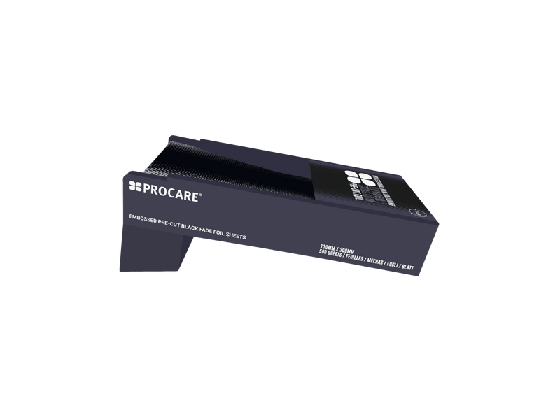 Procare Embossed Extra Long  Pre Cut Foil 130mm x 300mm 500 Sheets- Black Fade