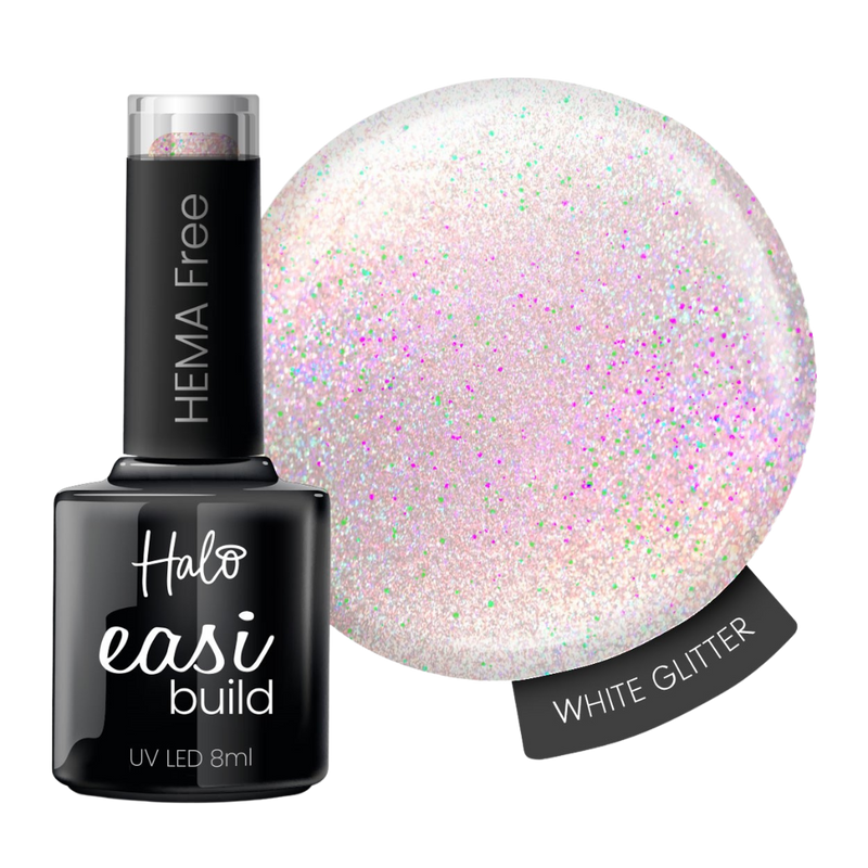 Halo EasiBuild Gel Hema Free -White Glitter 8ml