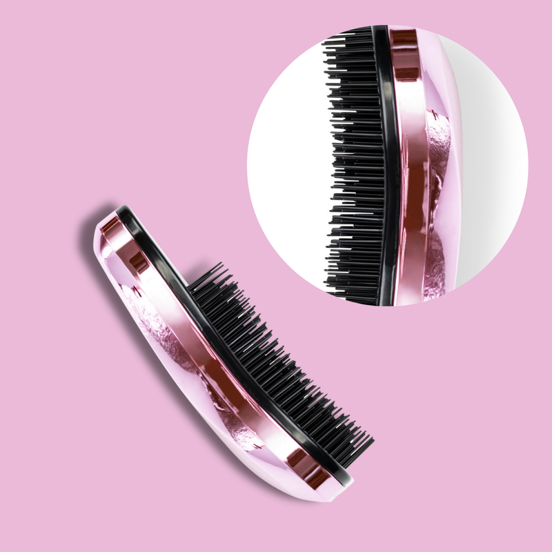 Rawr Detangling Hair Brush - Metallic Pink