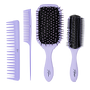 Detangling Hair Brush Set - Purple