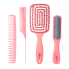 Detangling Hair Brush Set - Pink