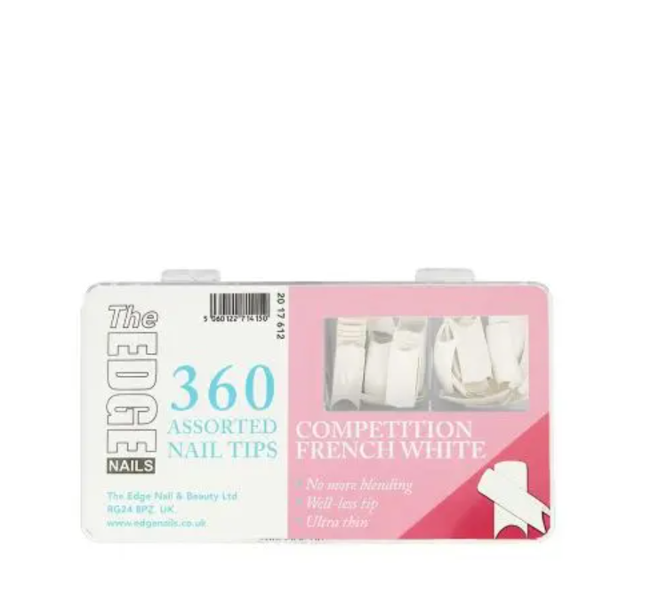 Competition French White Assorted Nail Tips 360 Pack