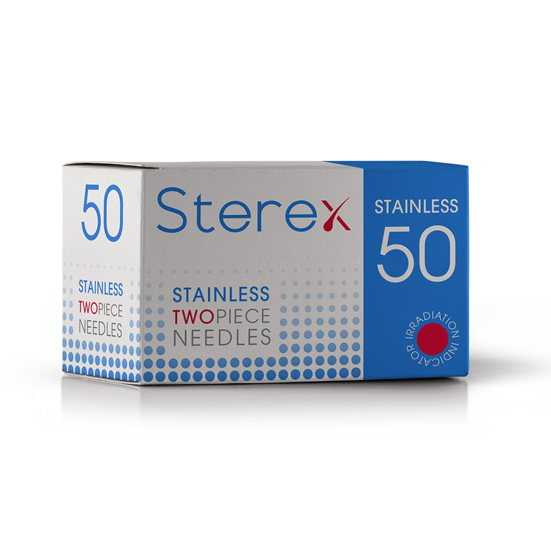 Stainless Steel Two Piece Needles 50 Pack