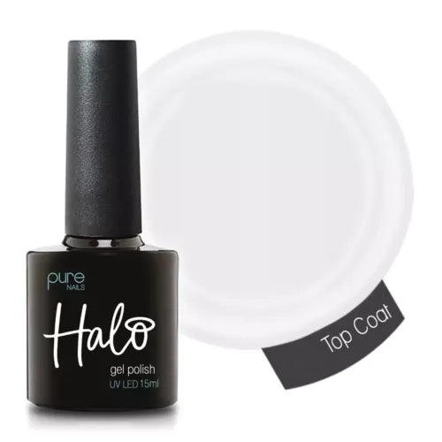 Halo Gel Polish Top Coat 15ml (Wipe)