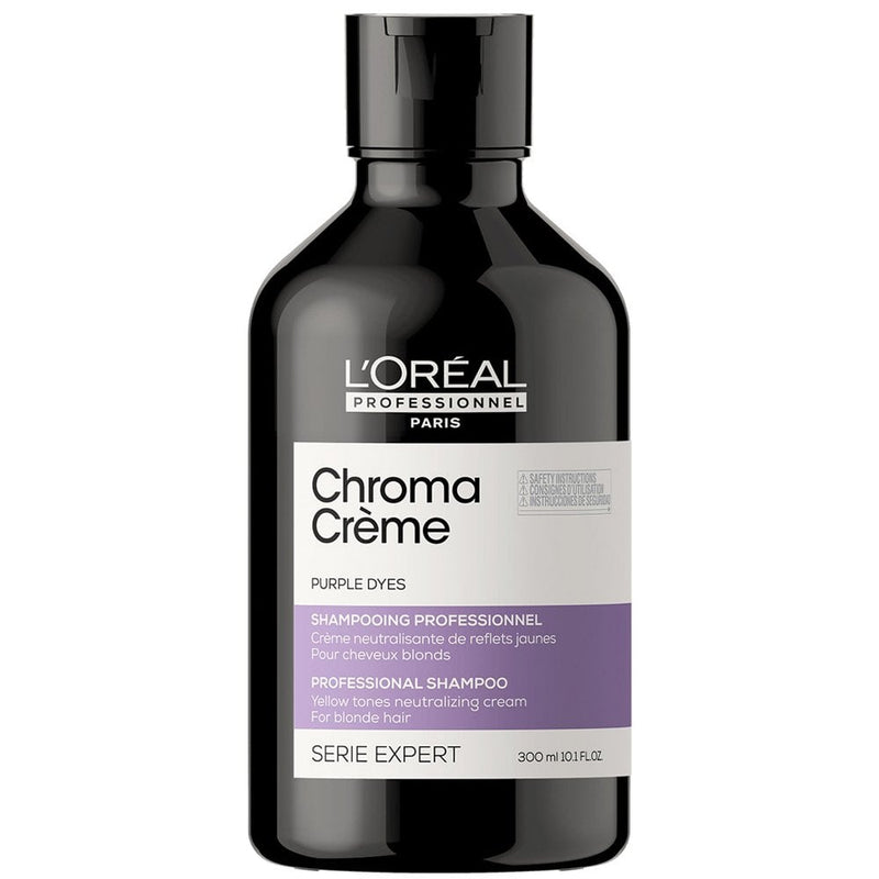 Serie Expert Chroma Yellow Tones Neutralising Professional Shampoo for Blonde to Platinum Hair 300ml