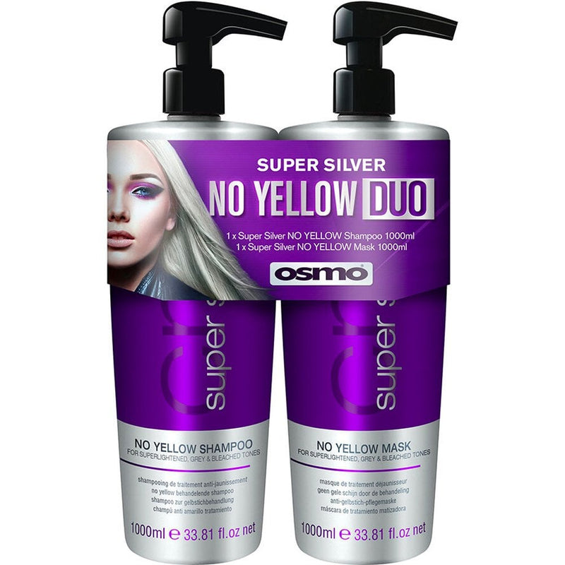 Duo Set Super Silver No Yellow Shampoo &  Mask 1000ml