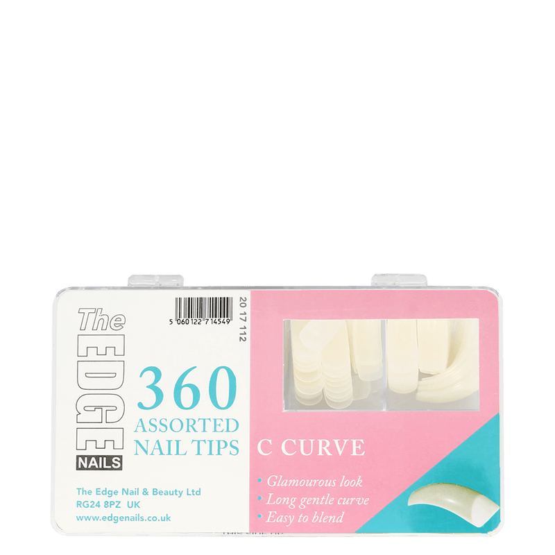 C Curve Assorted Nail Tips 360 Pack