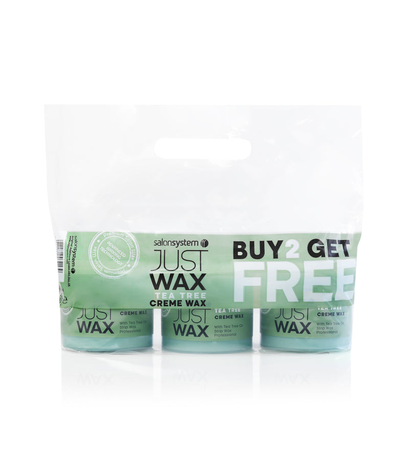 Just Wax Tea Tree Creme Wax Value Pack (3 For 2)