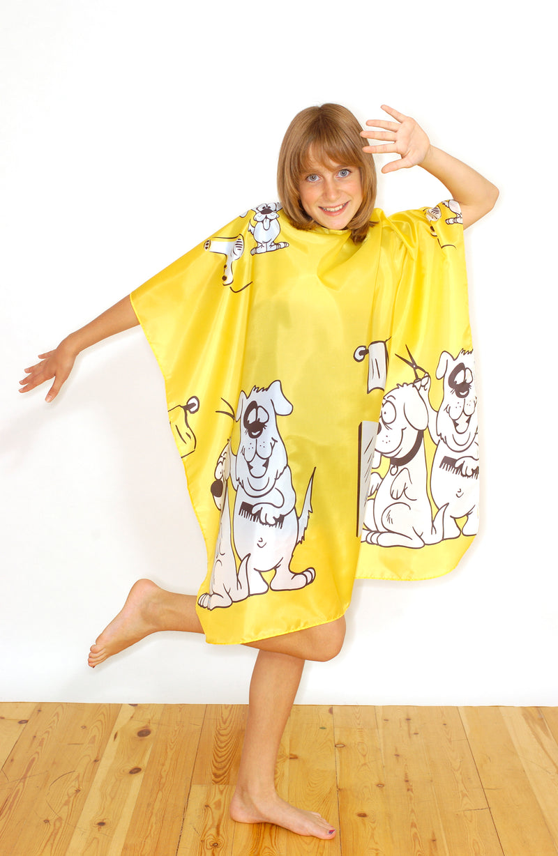 Children's Gown Yellow Doggy Print