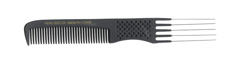 Carbon Comb C8 Metal Pin Comb
