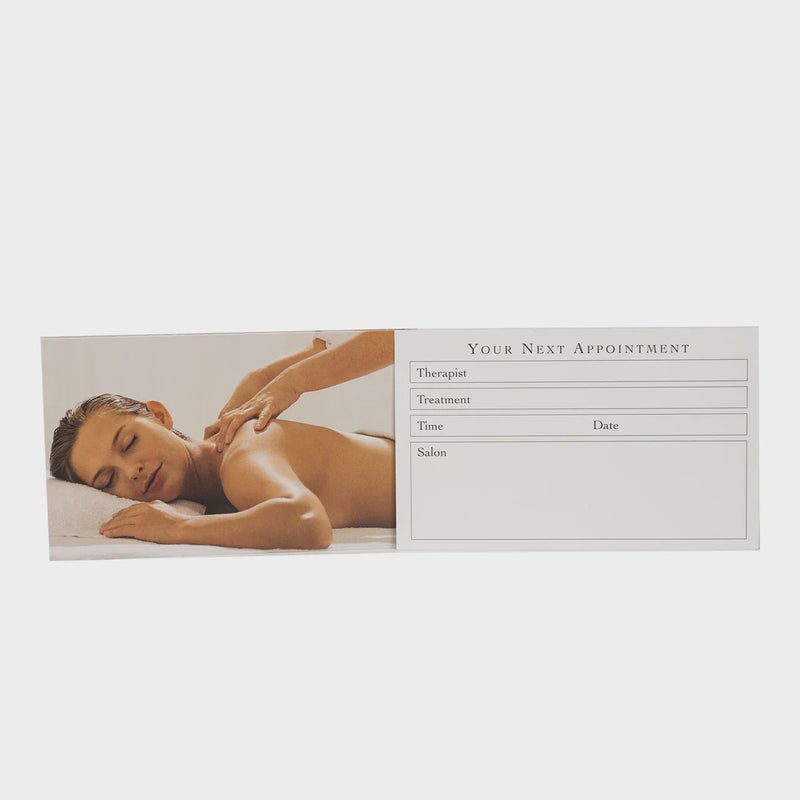 Appointment Cards Massage - 100 Pack