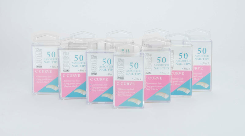 C Curve Assorted Nail Tips 50 Pack