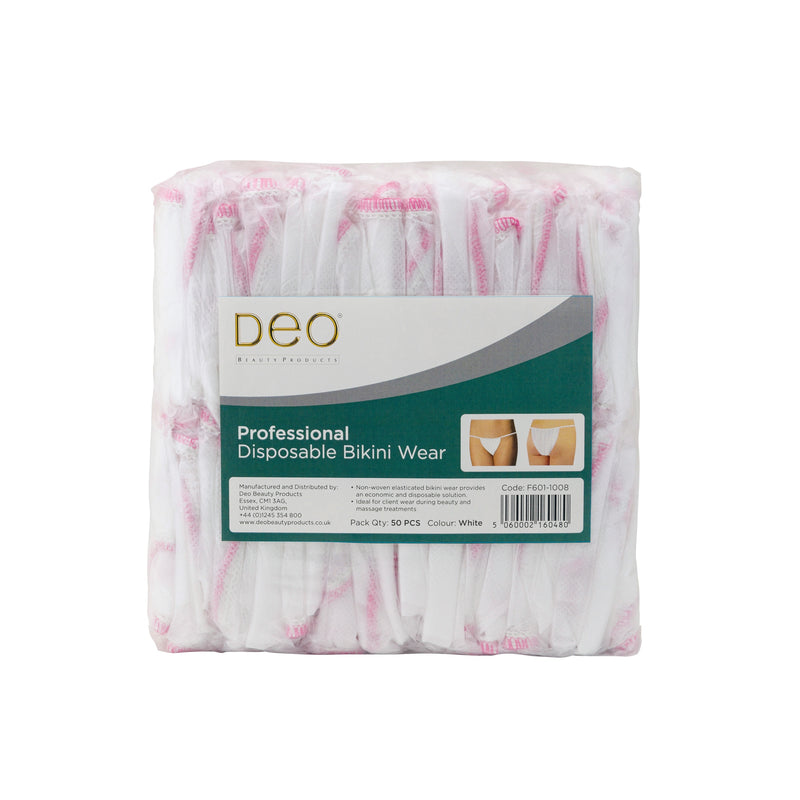 Disposable Bikini Wear White 50 Pack