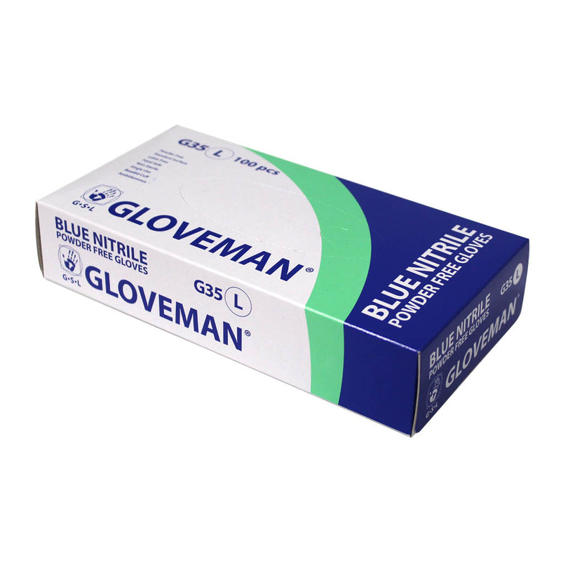 Gloveman Blue Nitrile Gloves  100 Pack