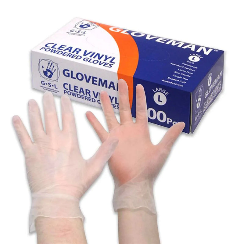 Gloveman Powdered Vinyl Gloves 100 Pack