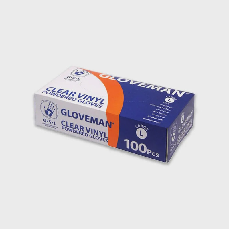 Gloveman Powdered Vinyl Gloves 100 Pack