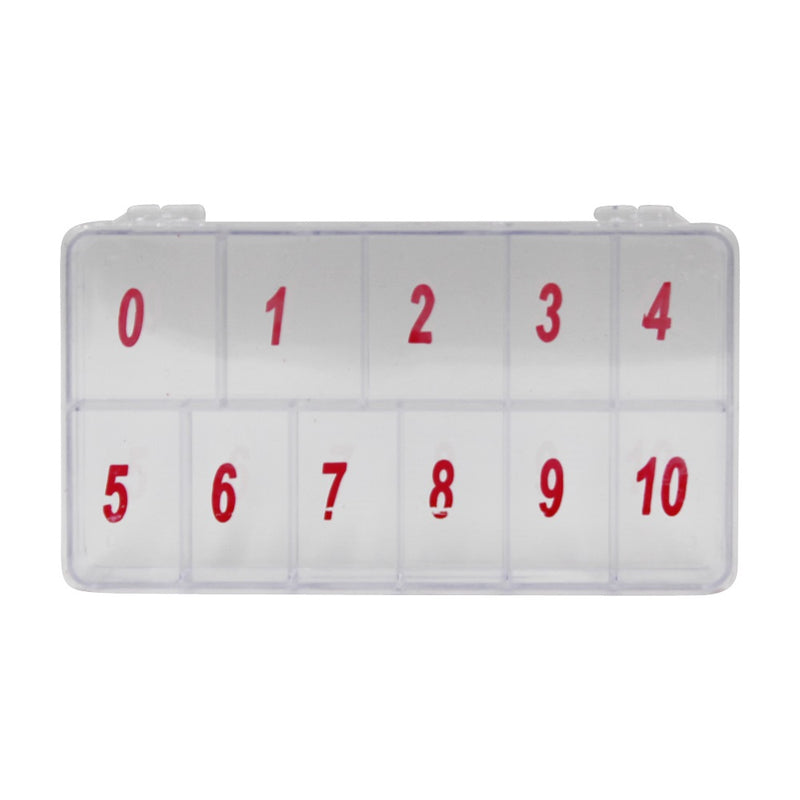 Numbered Empty Nail Tip Box Clear