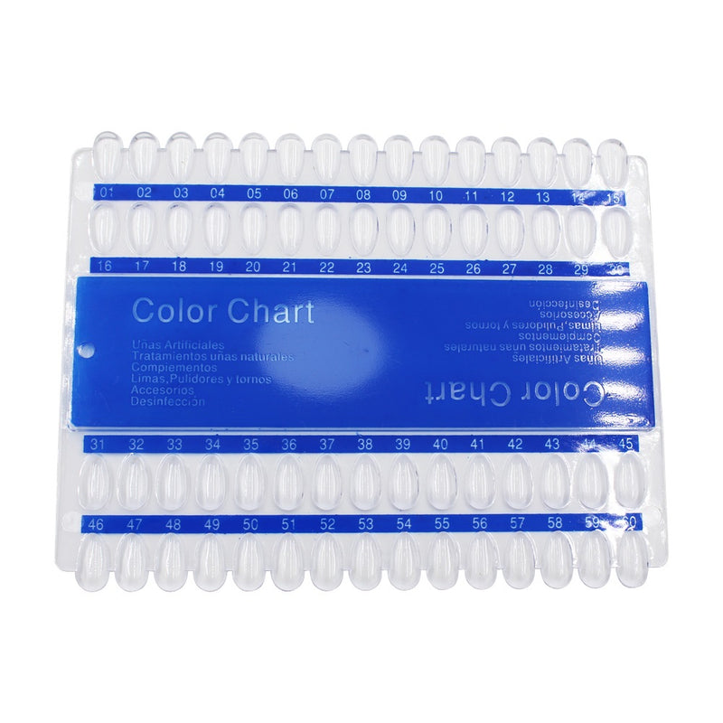 Nail Colour Chart Numbered 1-60