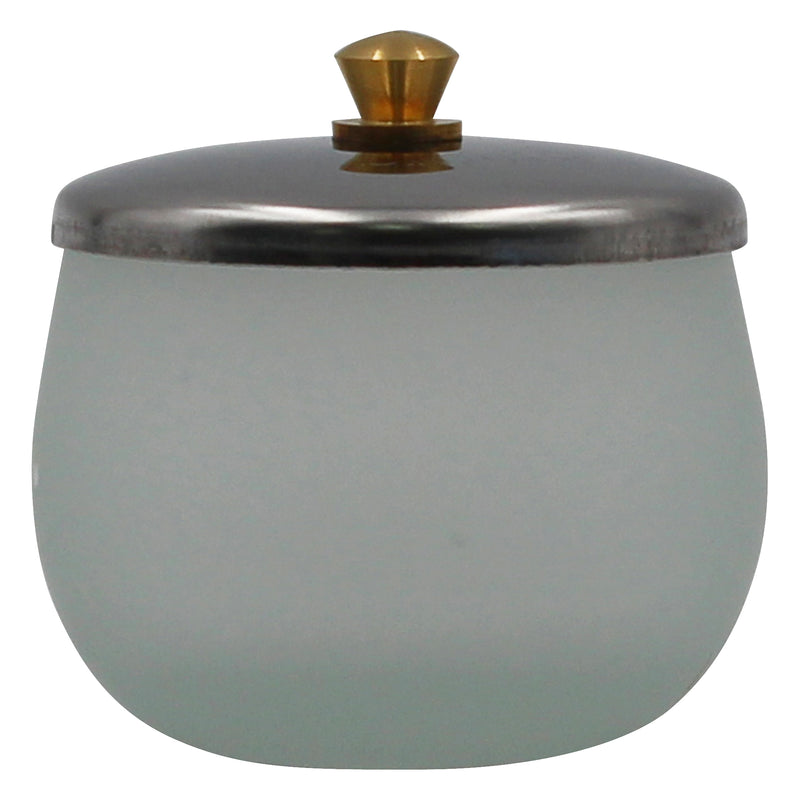 Glass Jar With Silver Lid