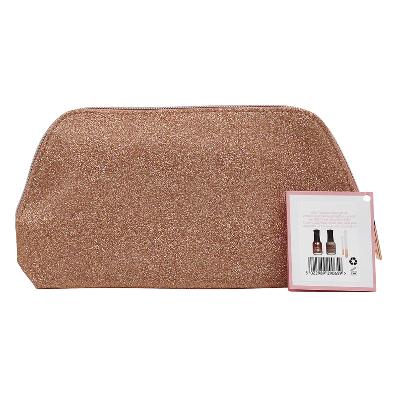 Classic Beauty Bag Pink Glitter
