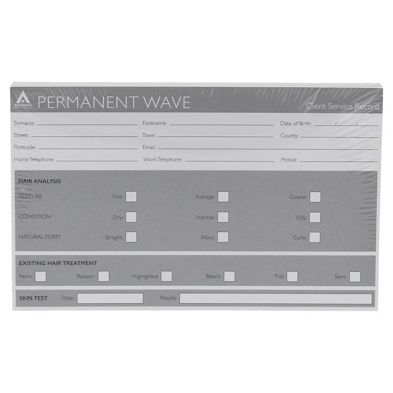 Record Cards For Perming 100 Pack