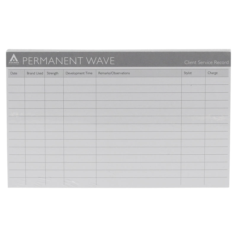 Record Cards For Perming 100 Pack