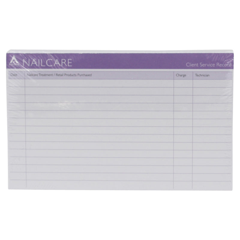 Record Cards For Nails 100 Pack