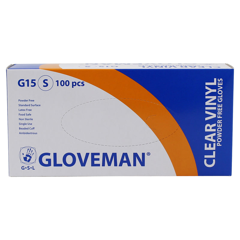 Gloveman Powder Free Vinyl Gloves 100 Pack