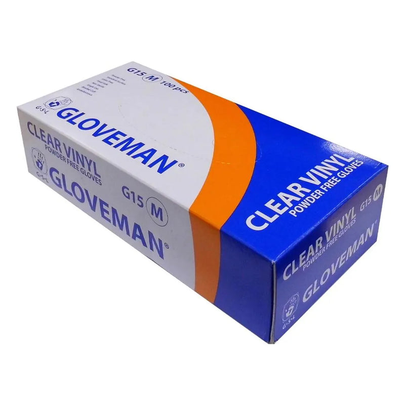 Gloveman Powder Free Vinyl Gloves 100 Pack