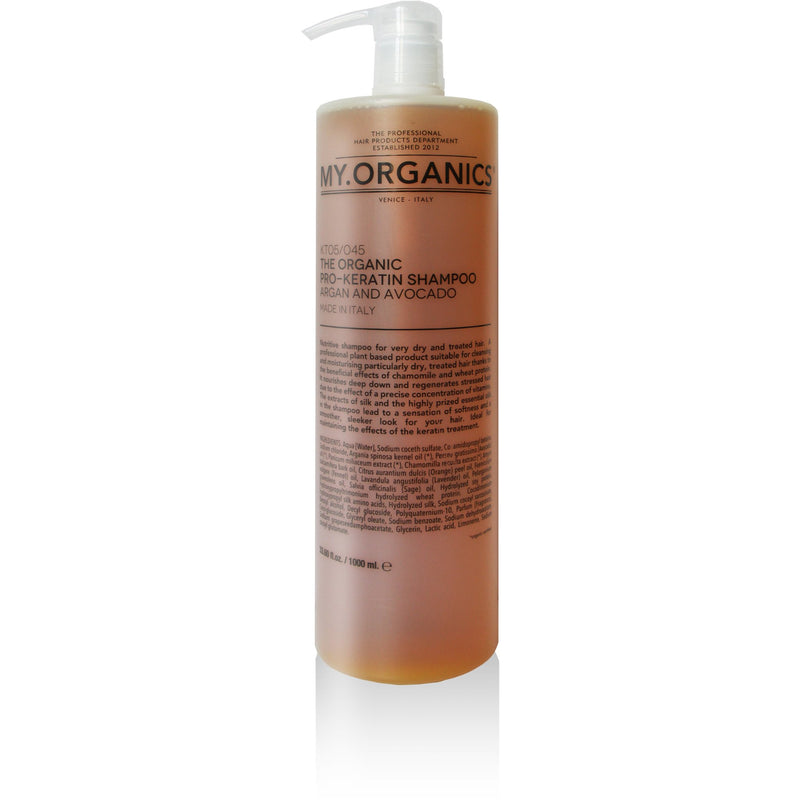 The Organic Pro-Keratin Shampoo Argan and Avocado 1000ml