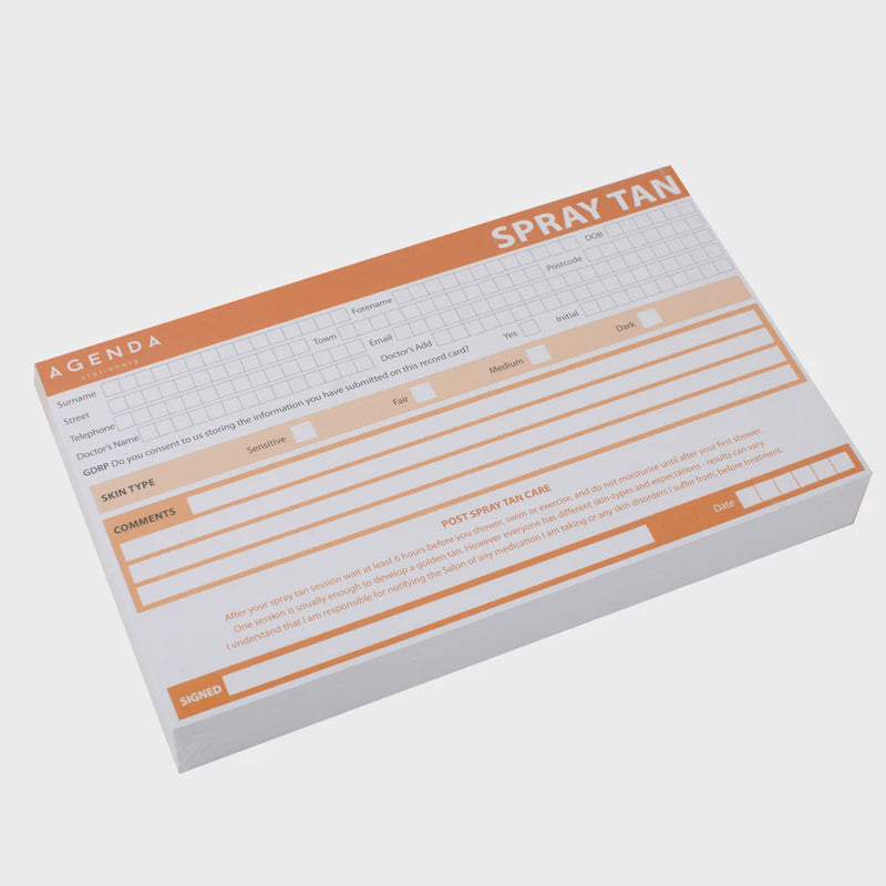 Spray Tan Record Cards (100pcs)